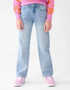 Shoeby Destroyed Straight Fit Jeans Lichtblauw< Jeans