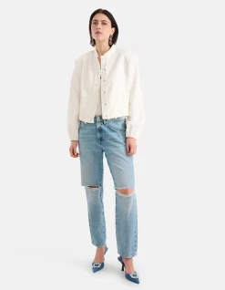 Shoeby Destroyed Straight Jeans L30<DAMES Jeans