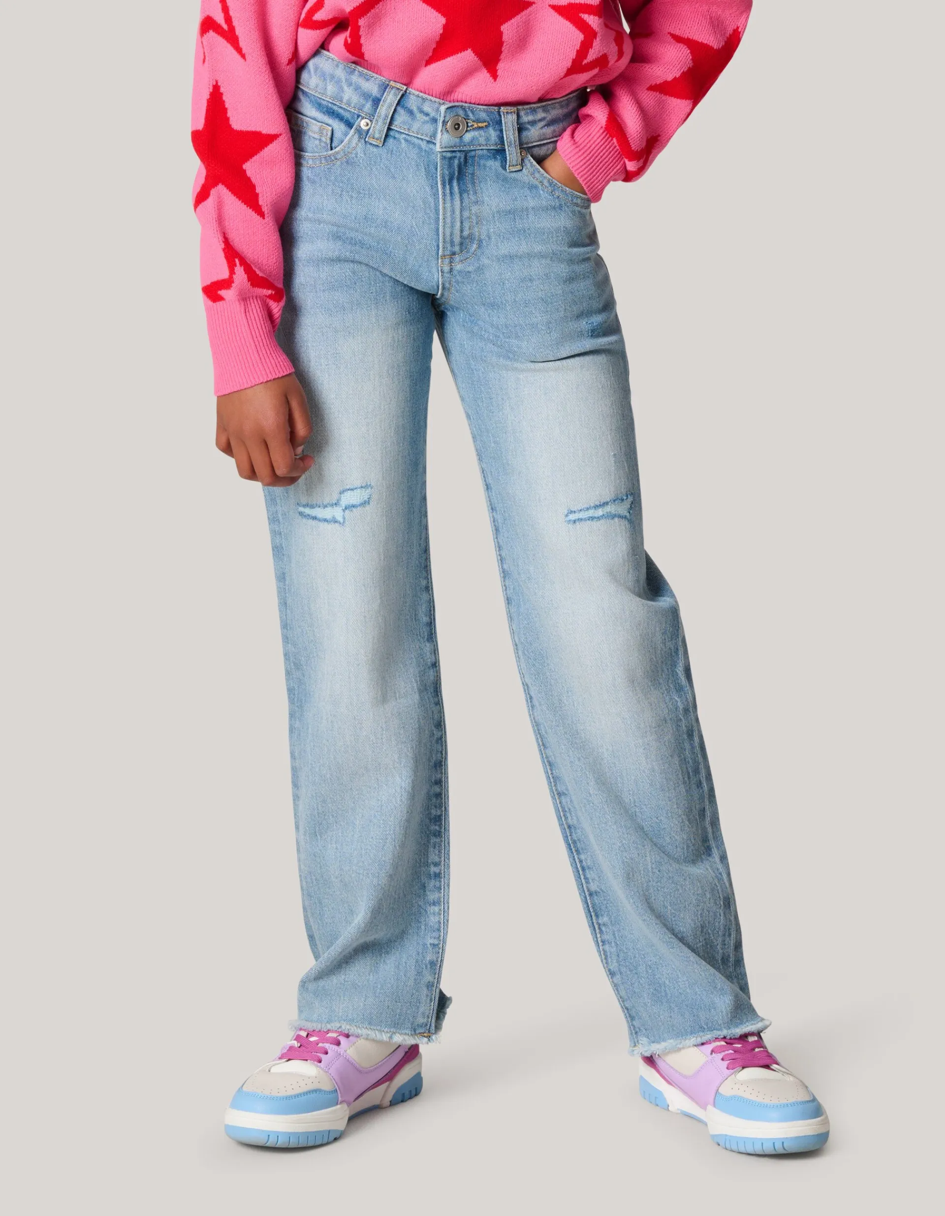 Shoeby Destroyed Straight Leg Jeans< Jeans