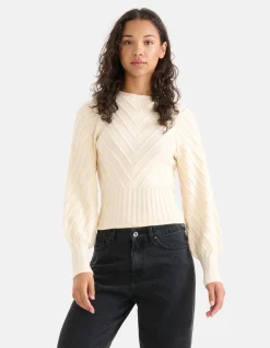 Shoeby Diagonaal Trui Gebroken Wit<DAMES Truien En Sweaters