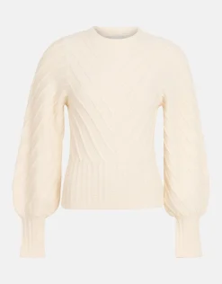 Shoeby Diagonaal Trui Gebroken Wit<DAMES Truien En Sweaters
