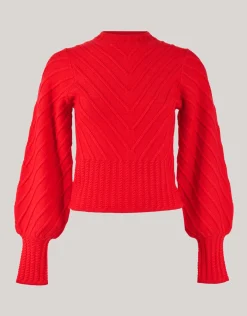 Shoeby Diagonaal Trui Rood<DAMES Truien En Sweaters