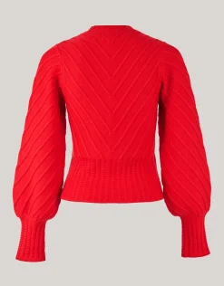 Shoeby Diagonaal Trui Rood<DAMES Truien En Sweaters