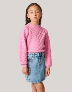 Shoeby Diagonaal Trui Roze< Gebreide Truien