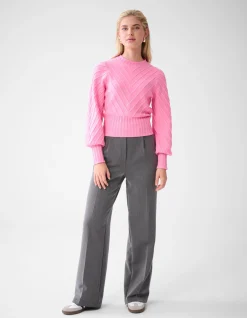 Shoeby Diagonaal Trui Roze<DAMES Truien En Sweaters