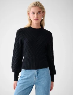 Shoeby Diagonaal Trui Zwart<DAMES Truien En Sweaters