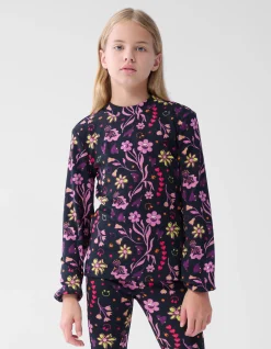 Shoeby Doodle Print Top Zwart< Tops Lange Mouw