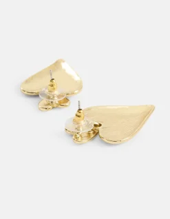 Shoeby Double Heart Oorbellen Gebroken Wit<DAMES Sieraden