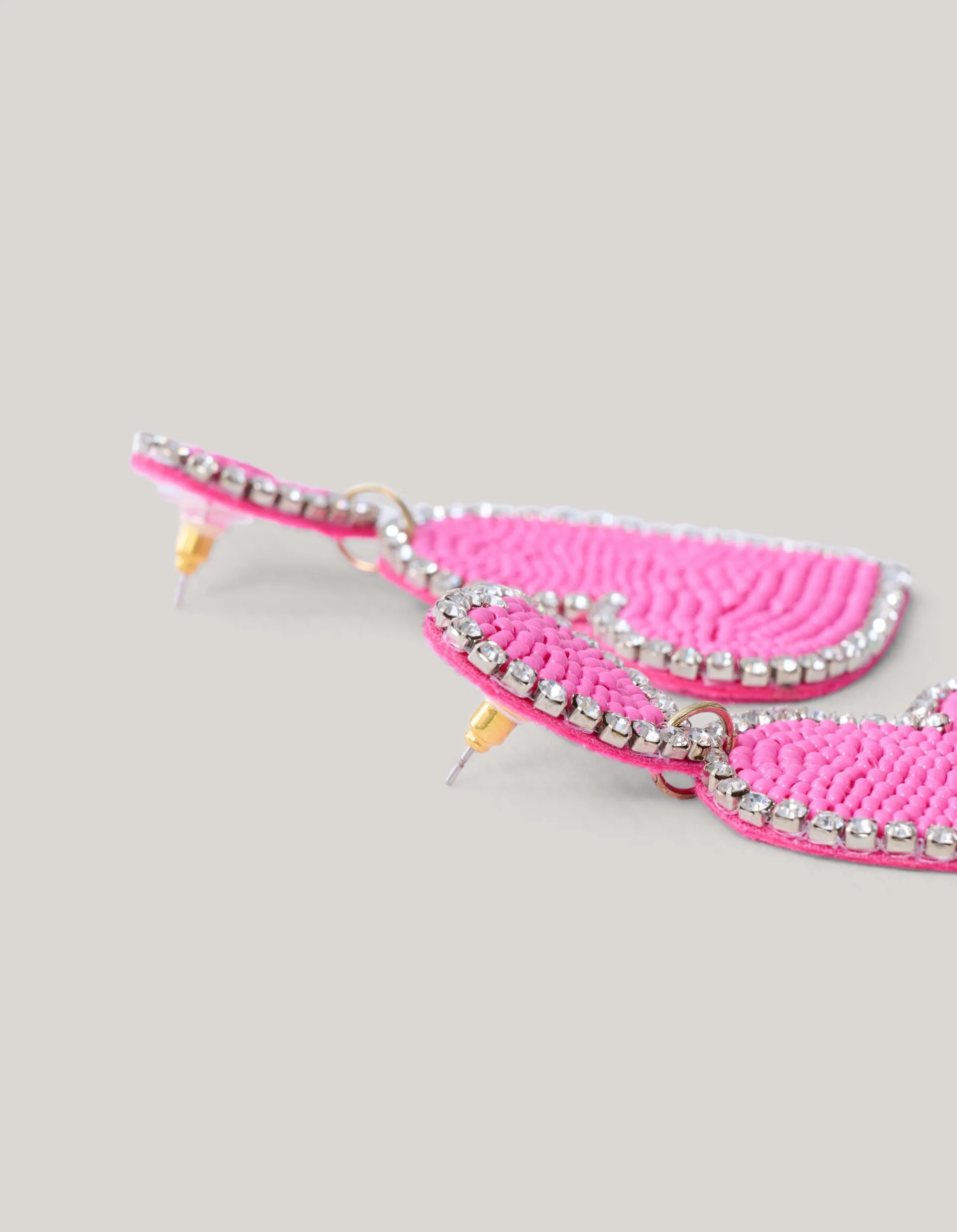Shoeby Double Heart Oorbellen Roze<DAMES Sieraden