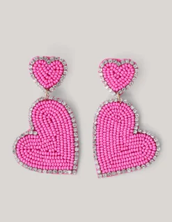 Shoeby Double Heart Oorbellen Roze<DAMES Sieraden