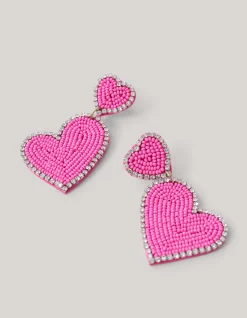 Shoeby Double Heart Oorbellen Roze<DAMES Sieraden