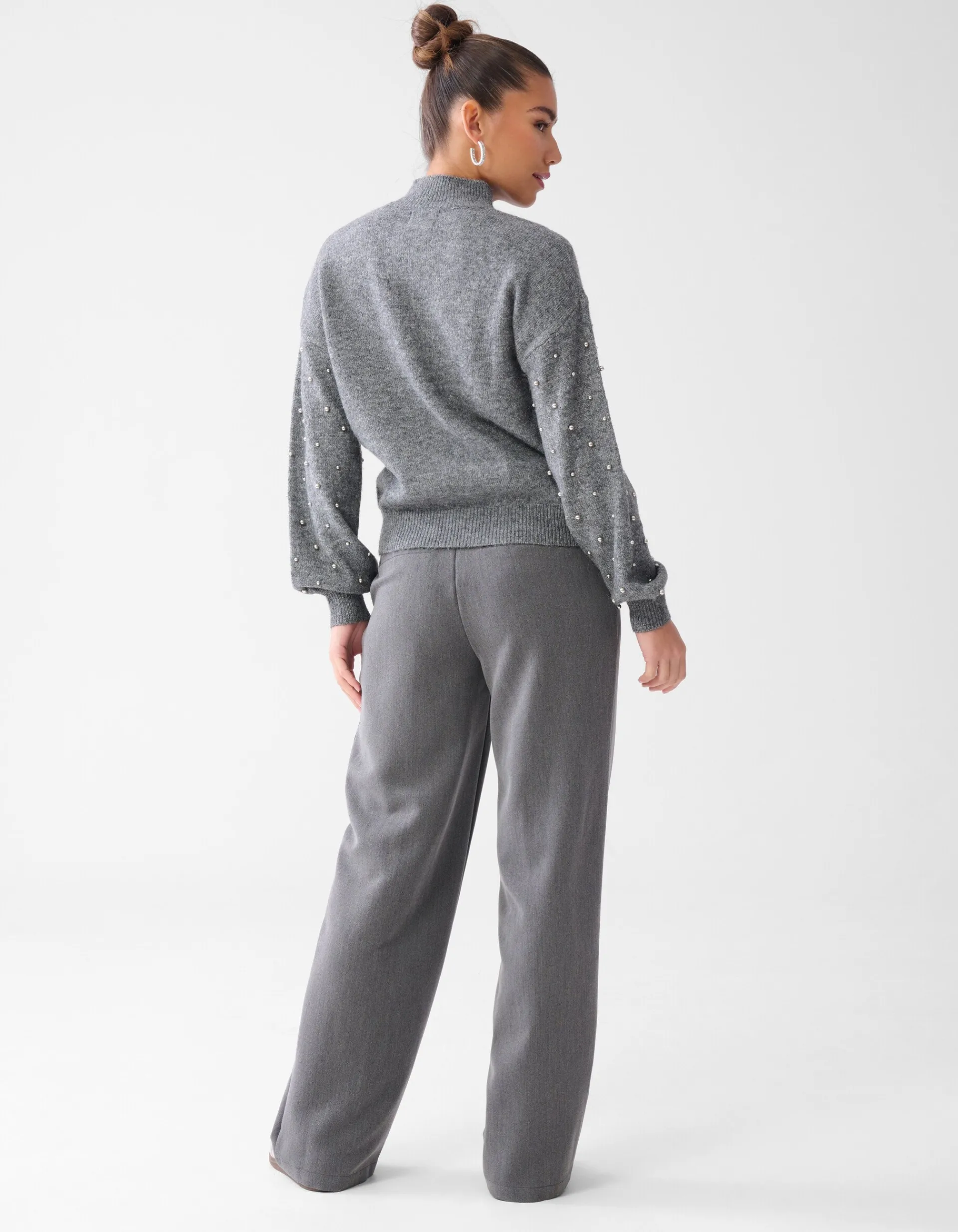 Shoeby Double Waistband Jogger Donkergrjis<DAMES Broeken