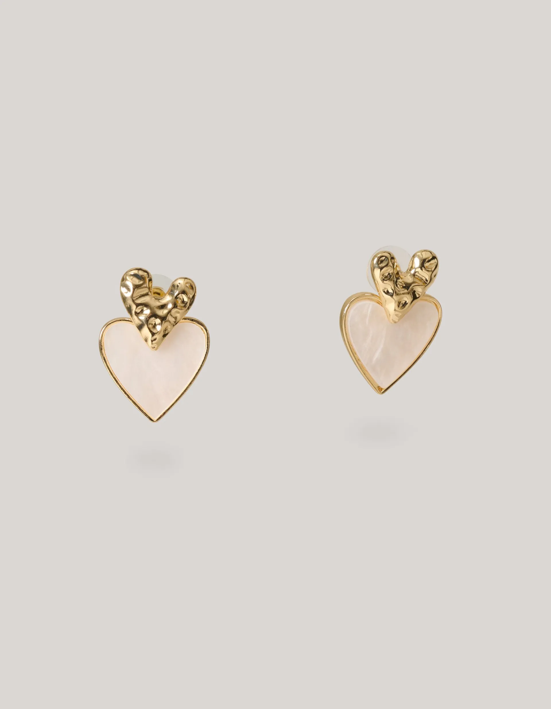 Shoeby Dubbele Hart Oorbellen Goud<DAMES Sieraden