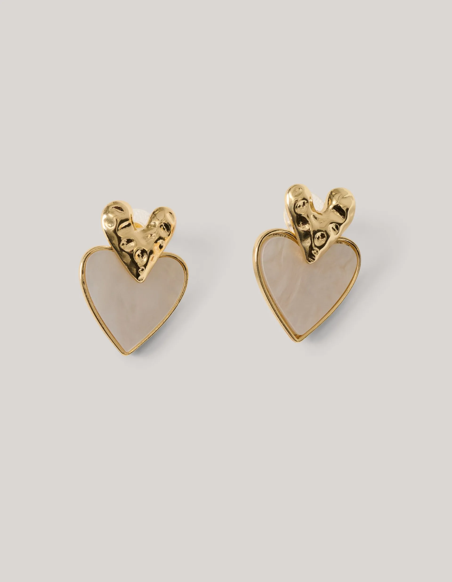 Shoeby Dubbele Hart Oorbellen Goud<DAMES Sieraden
