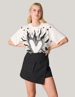 Shoeby Embellished Cargo Skort Zwart<DAMES Shorts|Rokken