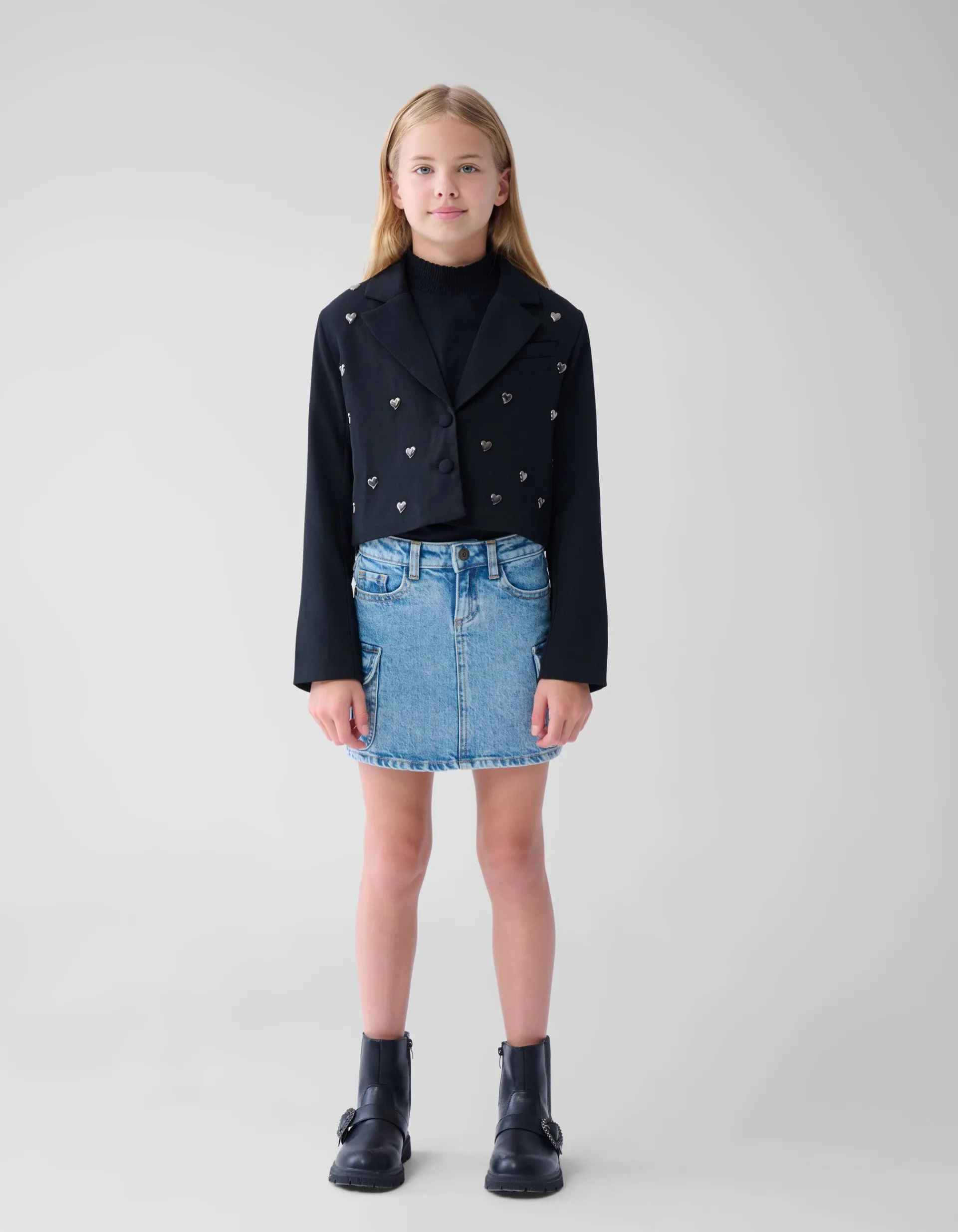 Shoeby Embellished Cropped Blazer Zwart< Blazers