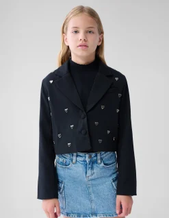 Shoeby Embellished Cropped Blazer Zwart< Blazers