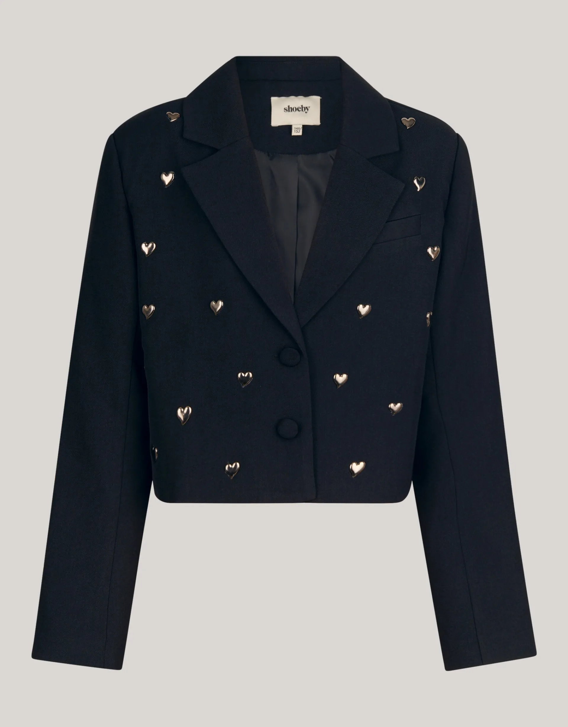 Shoeby Embellished Cropped Blazer Zwart< Blazers