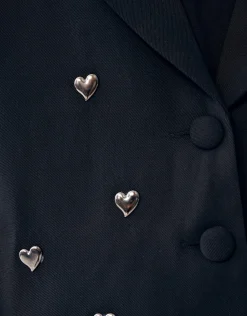 Shoeby Embellished Cropped Blazer Zwart< Blazers