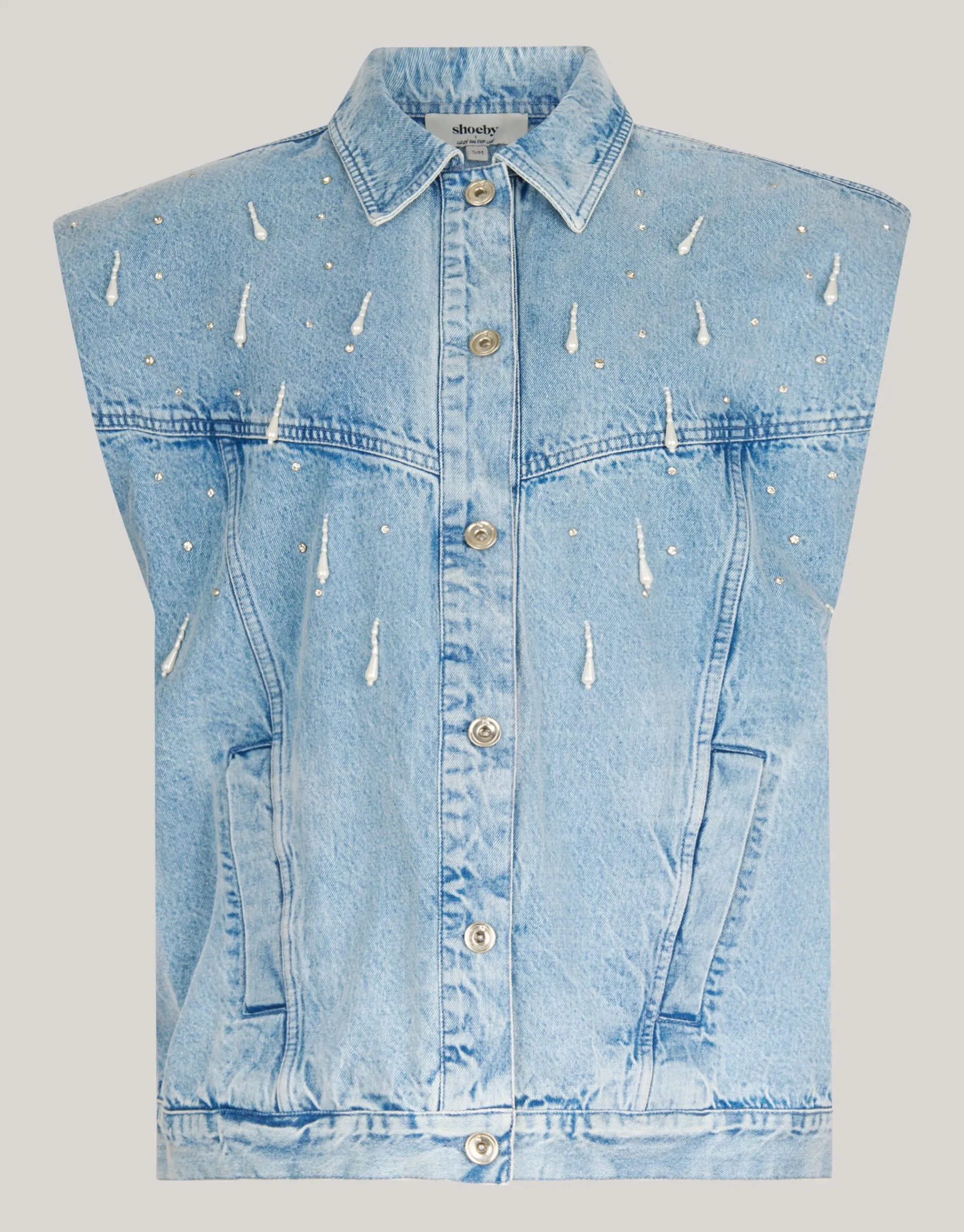 Shoeby Embellished Denim Gilet By Lizzy<DAMES Gilets