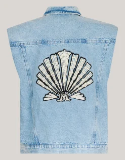 Shoeby Embellished Denim Gilet By Lizzy<DAMES Gilets