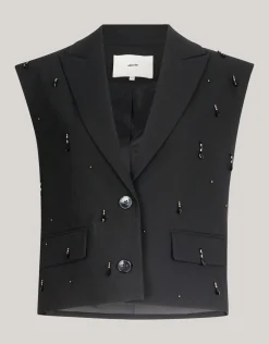 Shoeby Embellished Gilet Zwart<DAMES Gilets