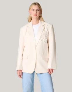 Shoeby Embellished Oversized Blazer Gebroken Wit<DAMES Blazers