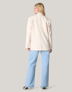 Shoeby Embellished Oversized Blazer Gebroken Wit<DAMES Blazers
