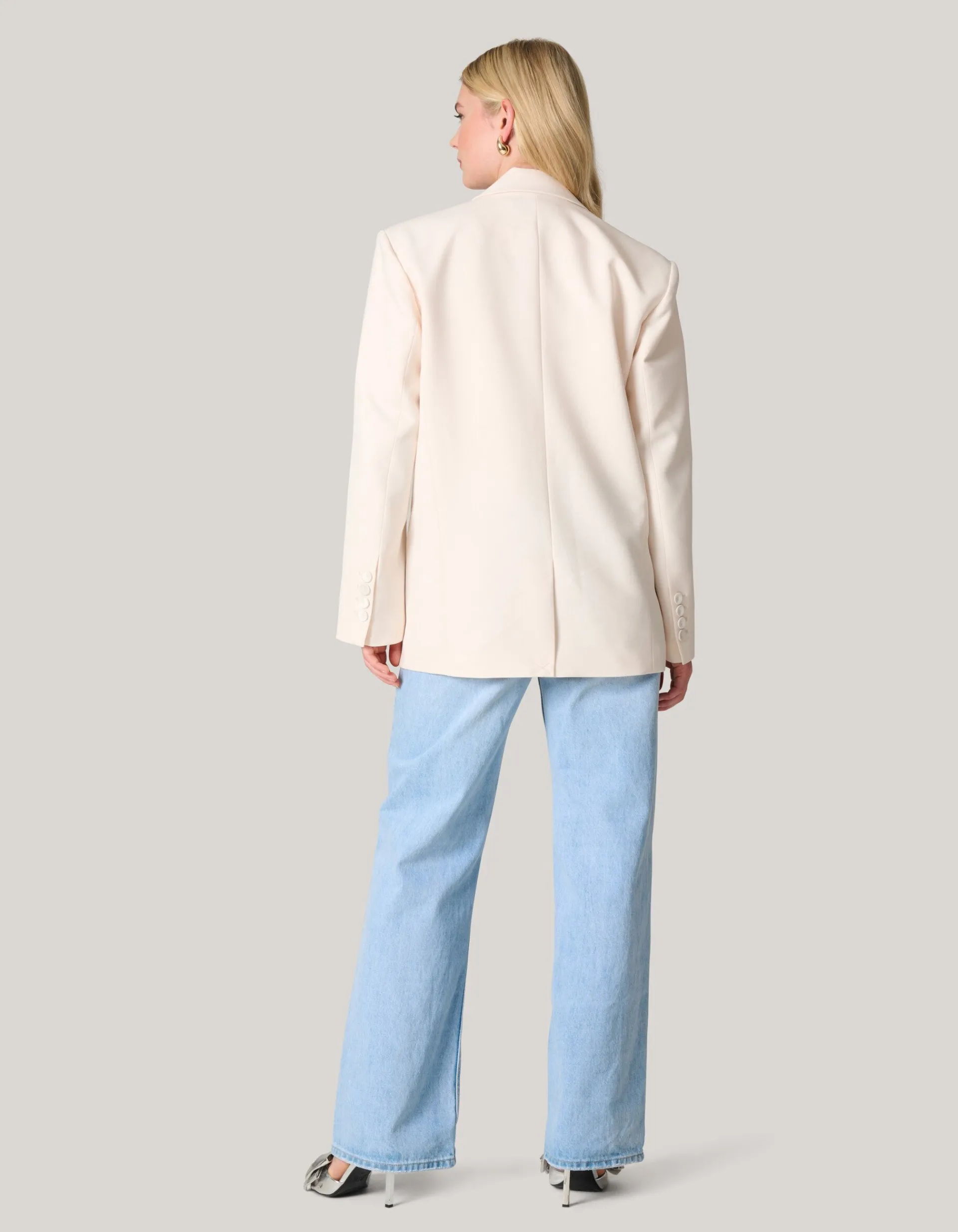 Shoeby Embellished Oversized Blazer Gebroken Wit<DAMES Blazers