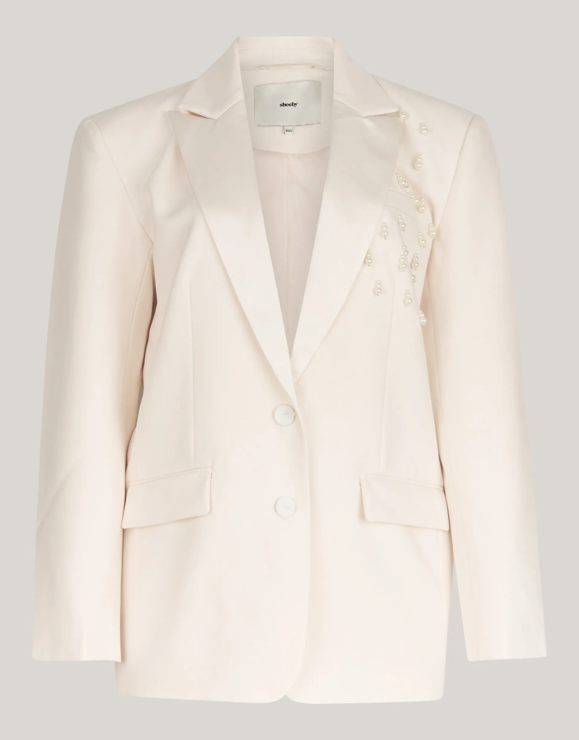 Shoeby Embellished Oversized Blazer Gebroken Wit<DAMES Blazers
