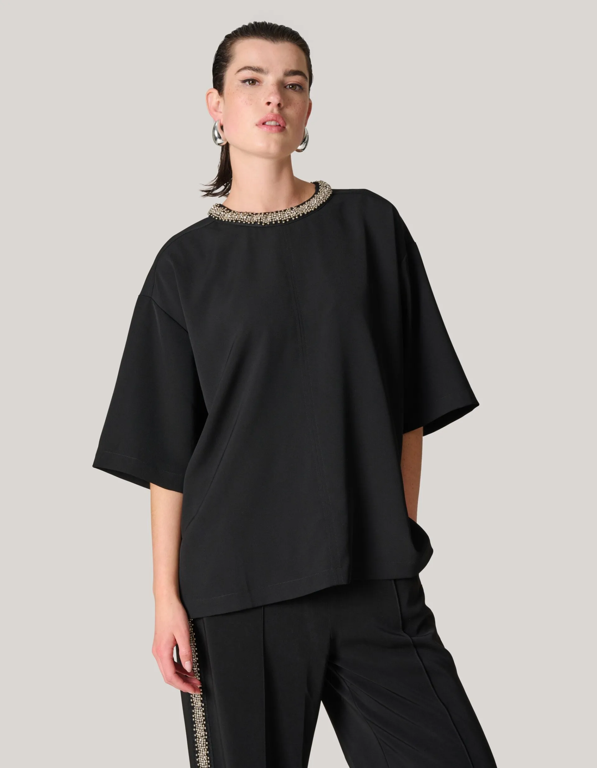 Shoeby Embellished Top Zwart<DAMES Tops