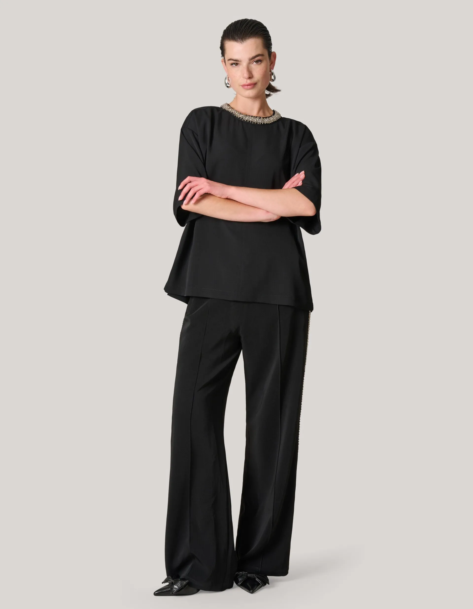 Shoeby Embellished Top Zwart<DAMES Tops
