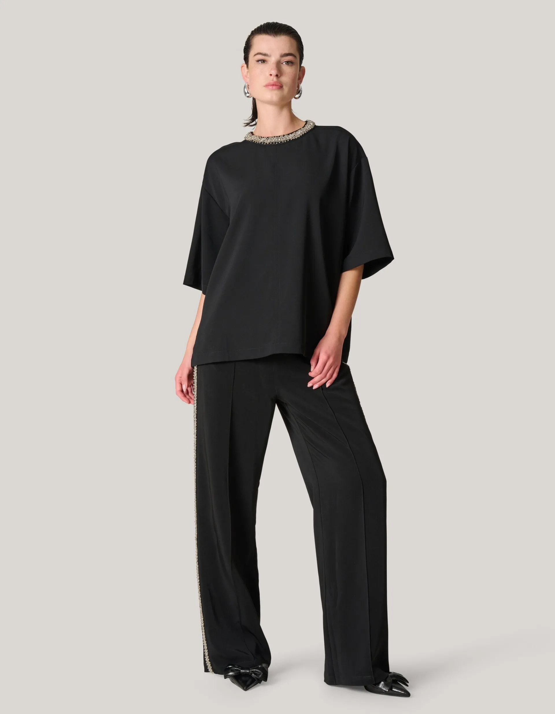 Shoeby Embellished Top Zwart<DAMES Tops