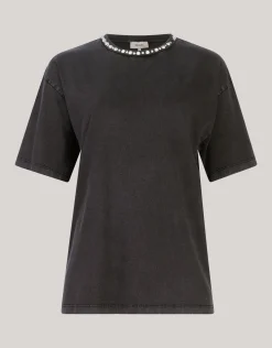 Shoeby Embellished T-shirt Donkergrijs By Fred<DAMES T-Shirts