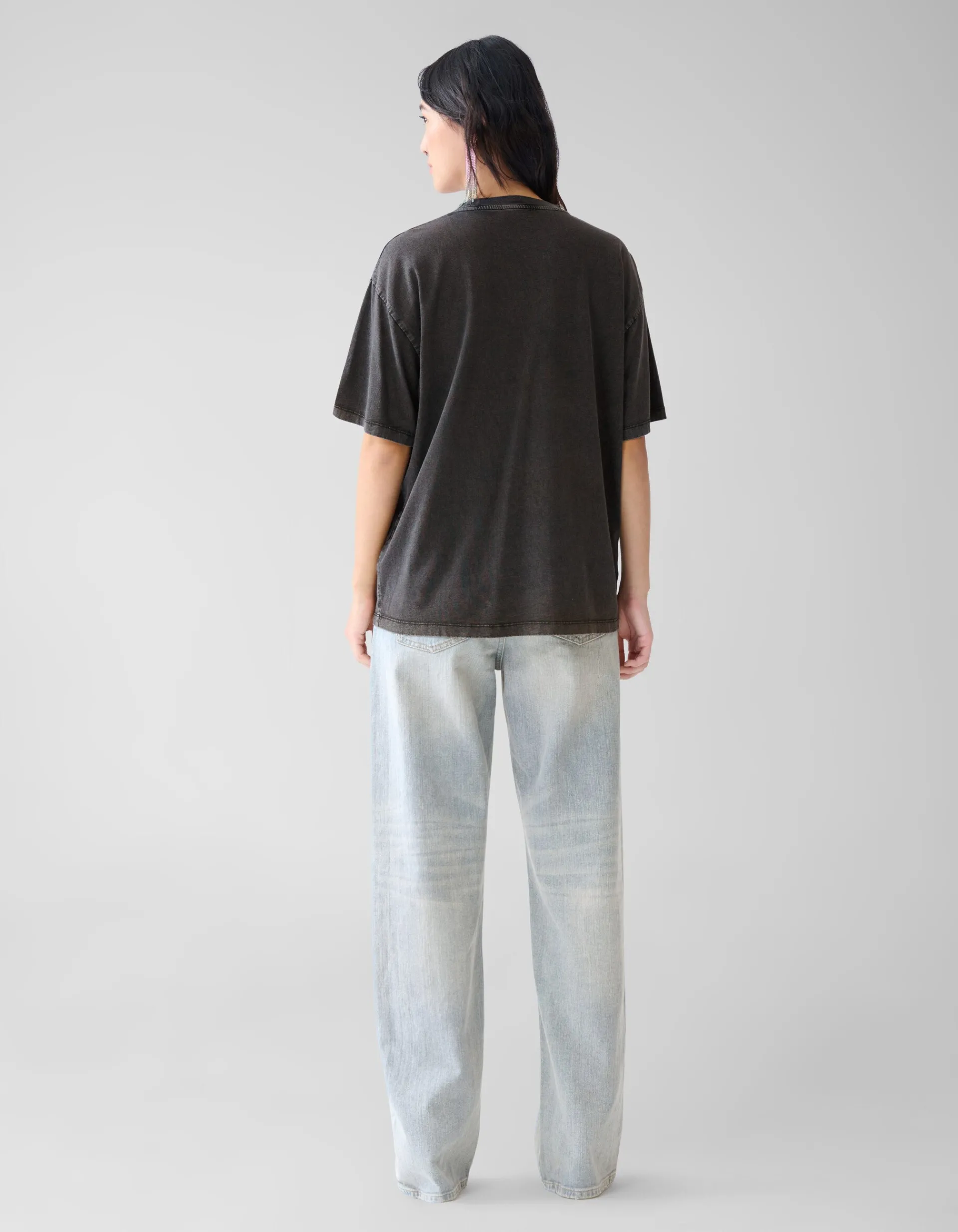 Shoeby Embellished T-shirt Donkergrijs By Fred<DAMES T-Shirts