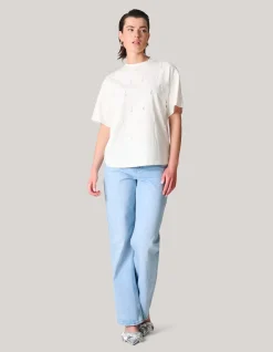 Shoeby Embellished T-shirt Wit<DAMES T-Shirts