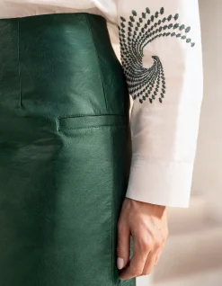 Shoeby Embroided Blouse Wit By Mieke<DAMES Blouses