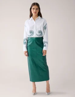Shoeby Embroided Blouse Wit By Mieke<DAMES Blouses