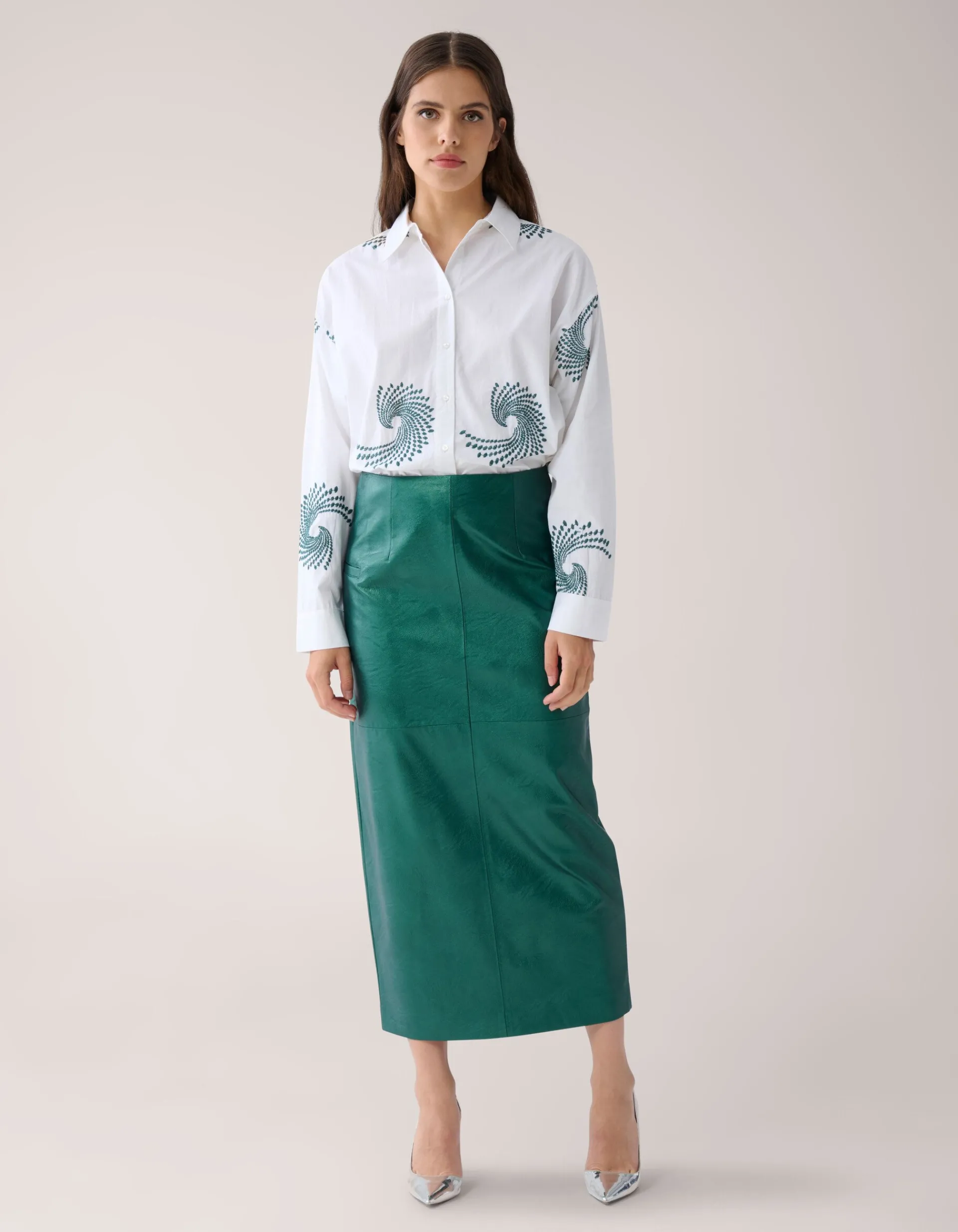 Shoeby Embroided Blouse Wit By Mieke<DAMES Blouses