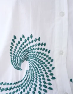 Shoeby Embroided Blouse Wit By Mieke<DAMES Blouses