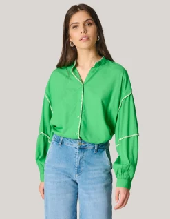 Shoeby Embroidery Blouse Groen<DAMES Blouses
