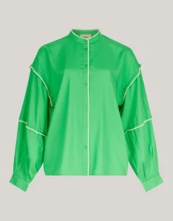 Shoeby Embroidery Blouse Groen<DAMES Blouses