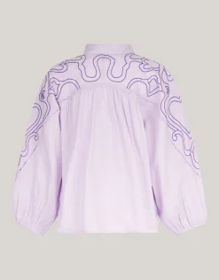 Shoeby Embroidery Blouse Paars<DAMES Blouses