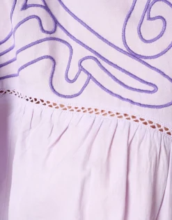 Shoeby Embroidery Blouse Paars<DAMES Blouses