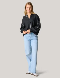 Shoeby Embroidery Blouse Zwart<DAMES Blouses