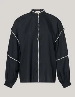 Shoeby Embroidery Blouse Zwart<DAMES Blouses