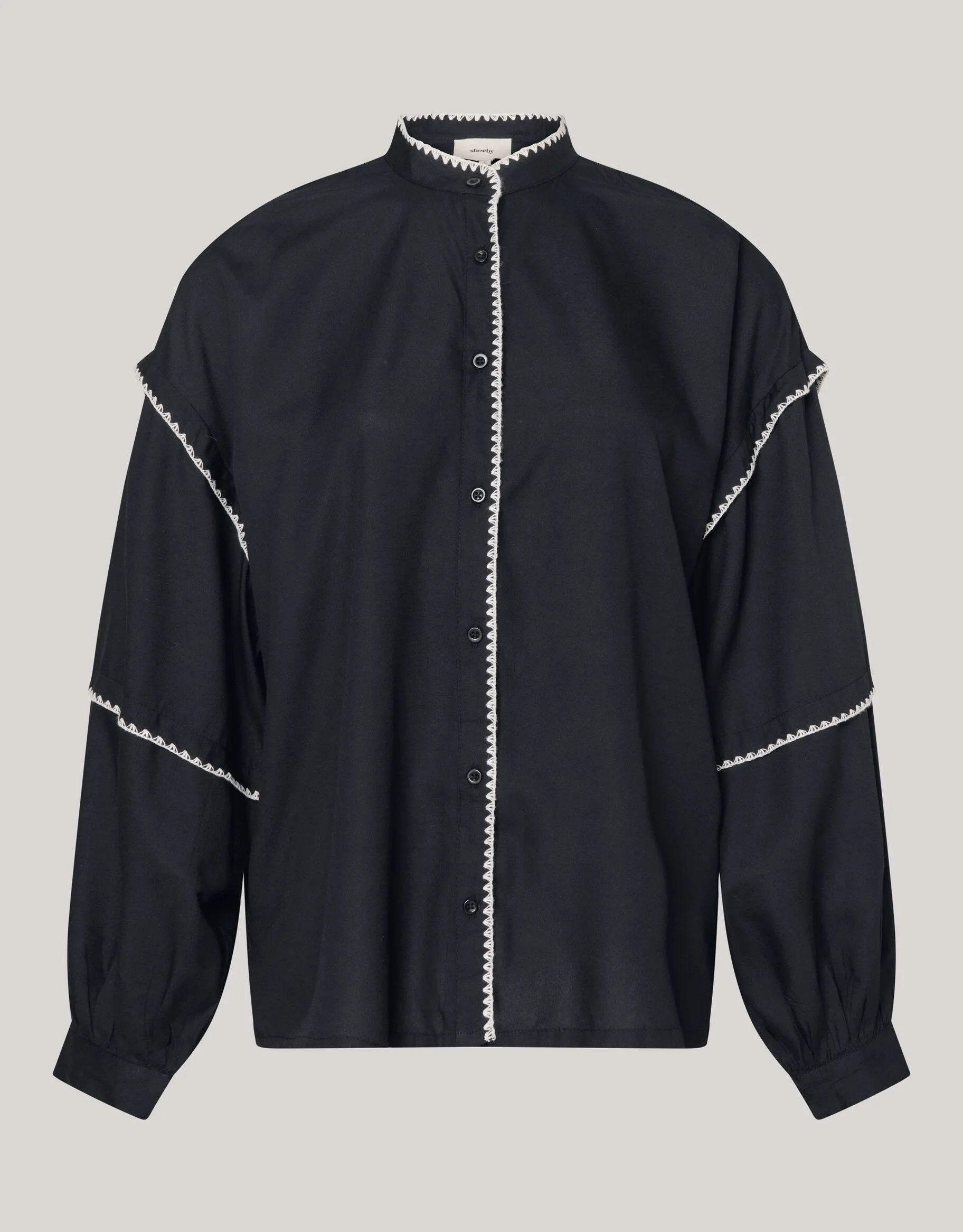 Shoeby Embroidery Blouse Zwart<DAMES Blouses