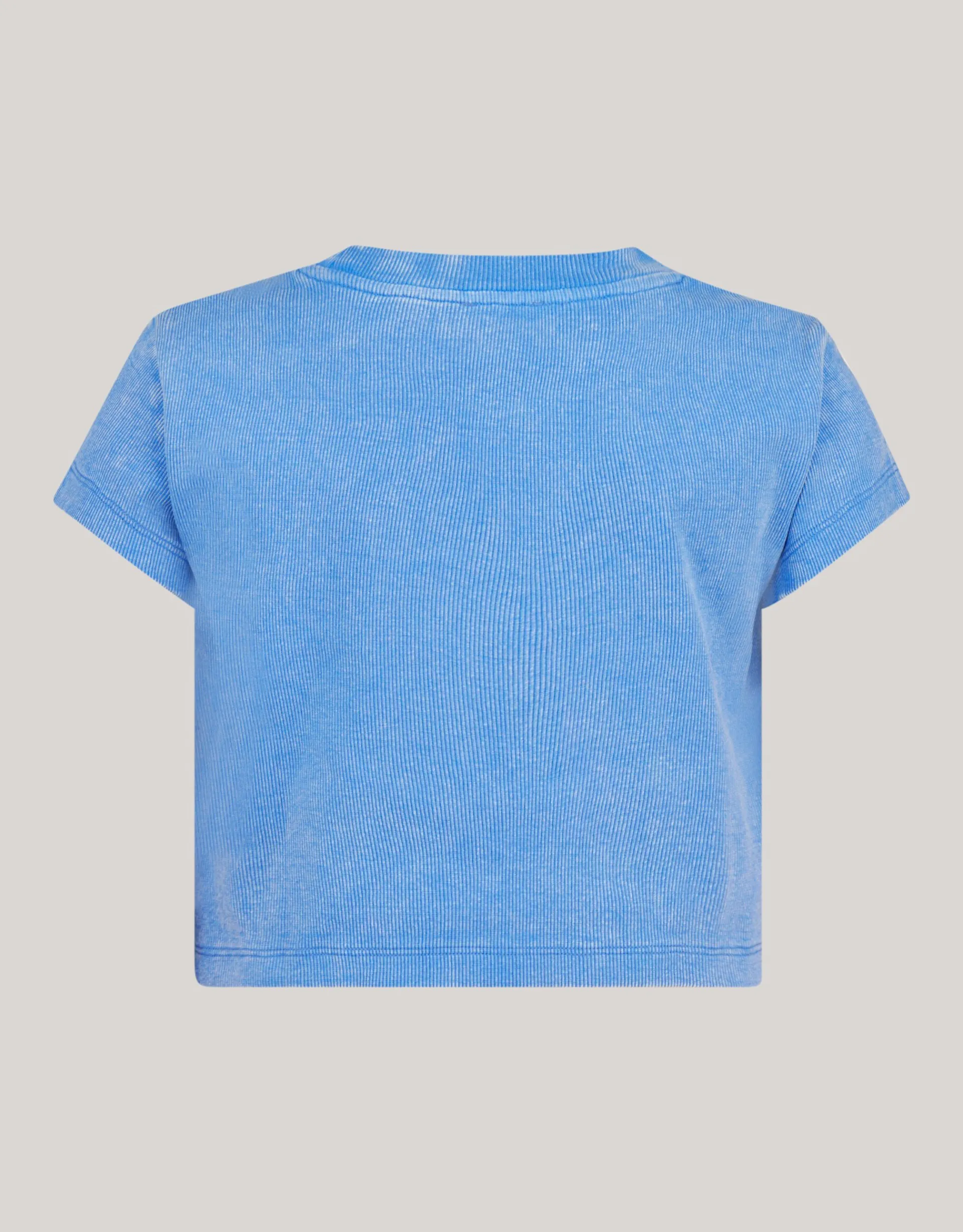 Shoeby Embroidery Crop Top Blauw< T-Shirts
