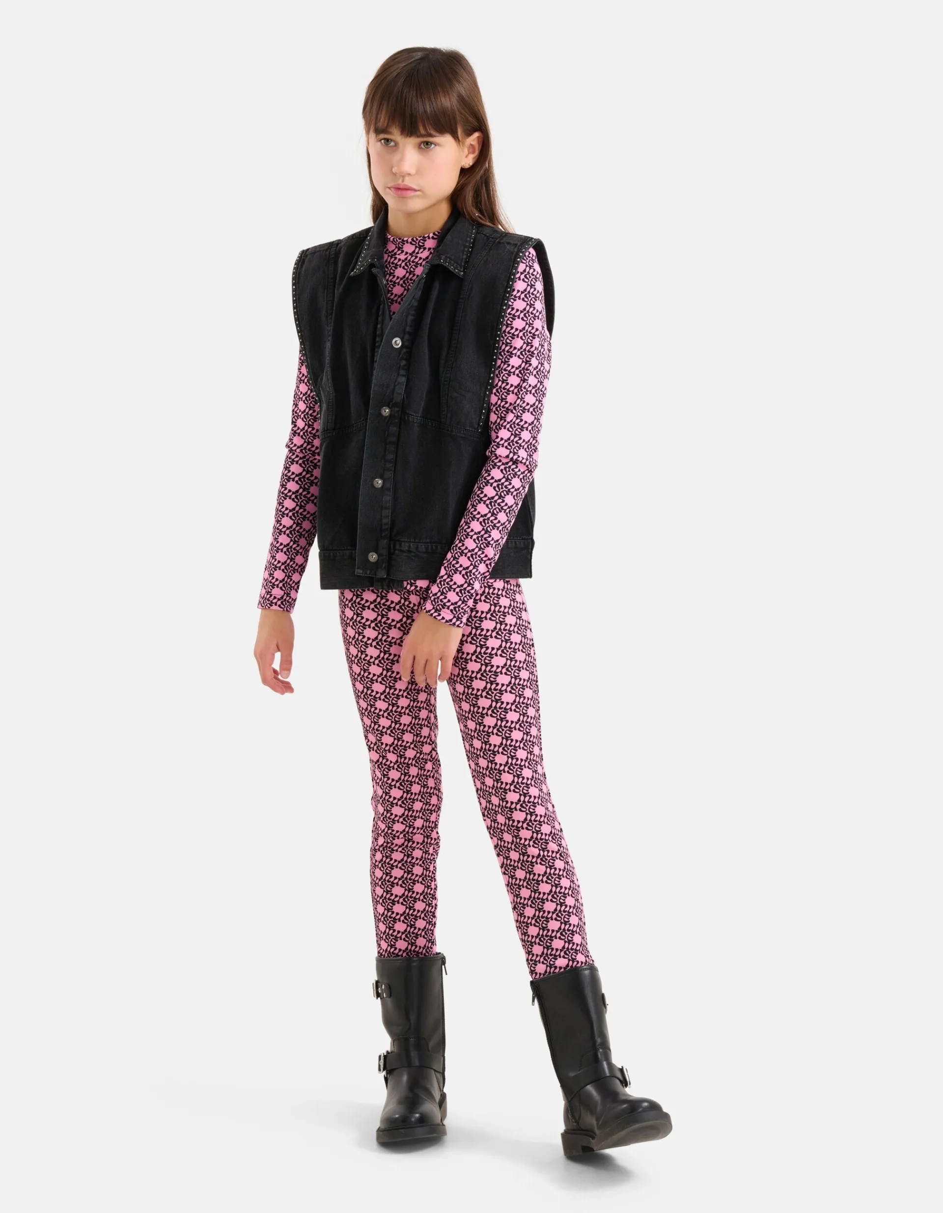 Shoeby Embroidery Gilet Donkergrijs< Gilets
