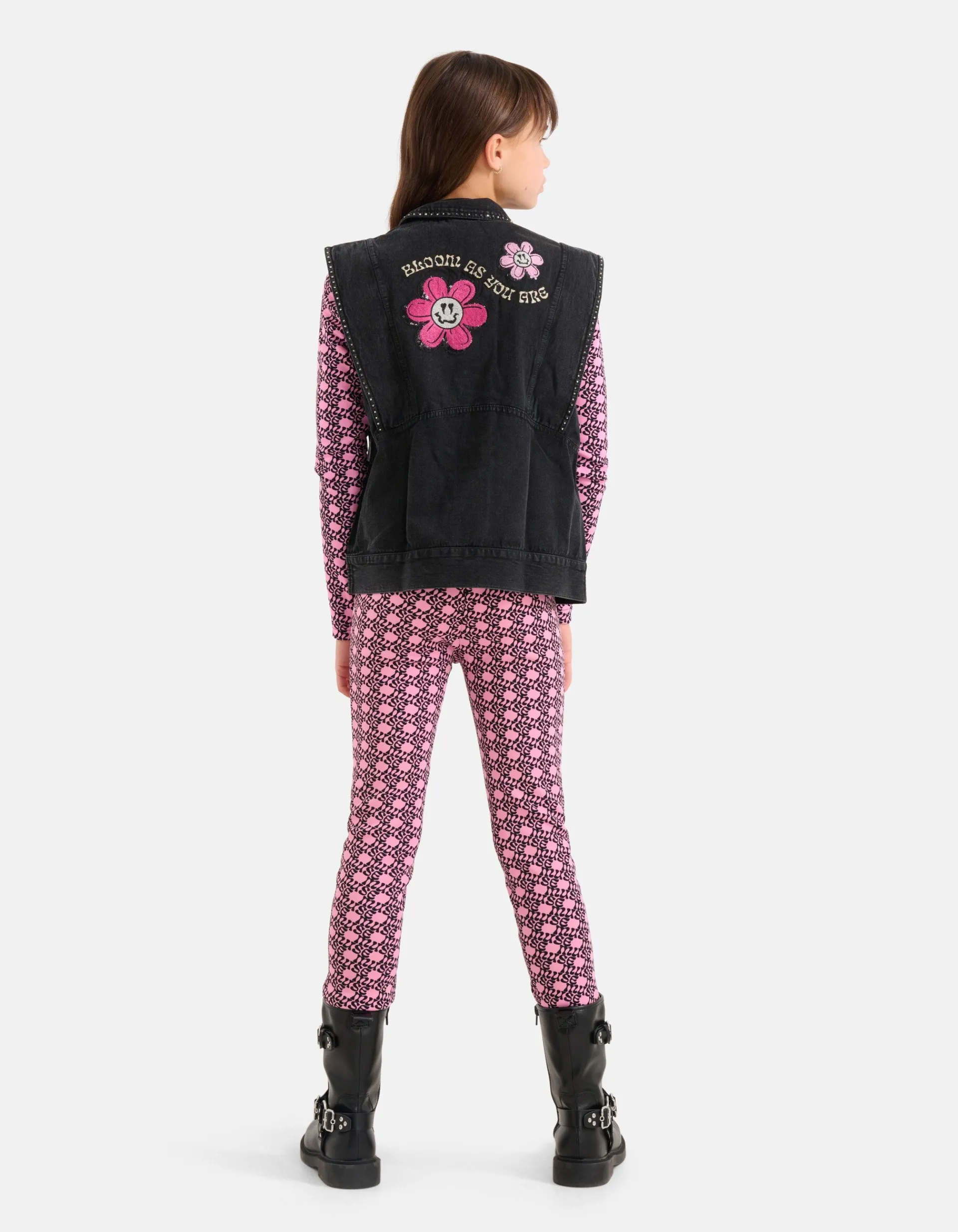 Shoeby Embroidery Gilet Donkergrijs< Gilets